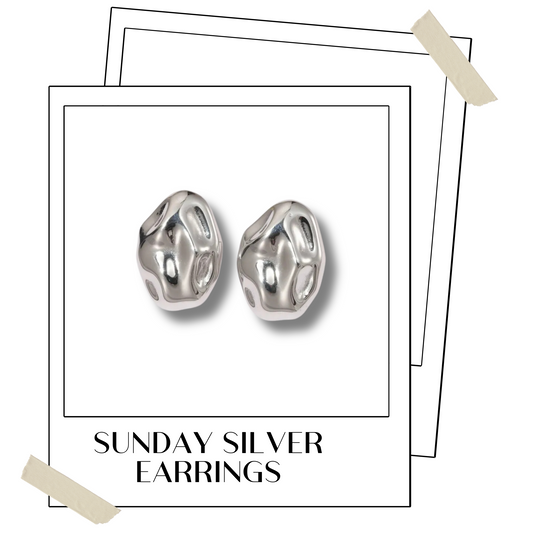 Sunday silver earrings