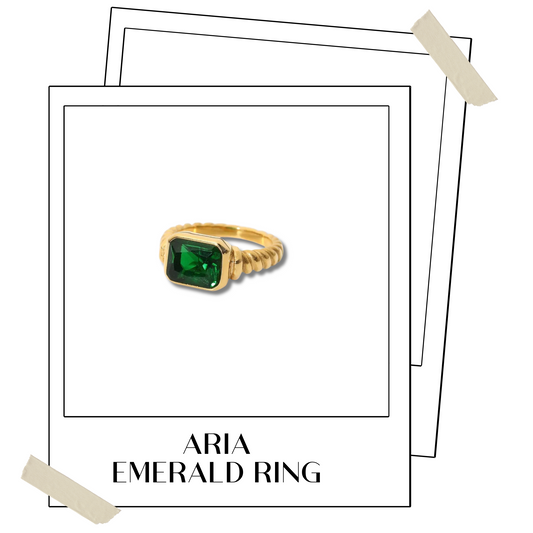 Aria emerald ring