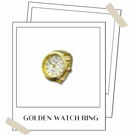 Golden watch ring