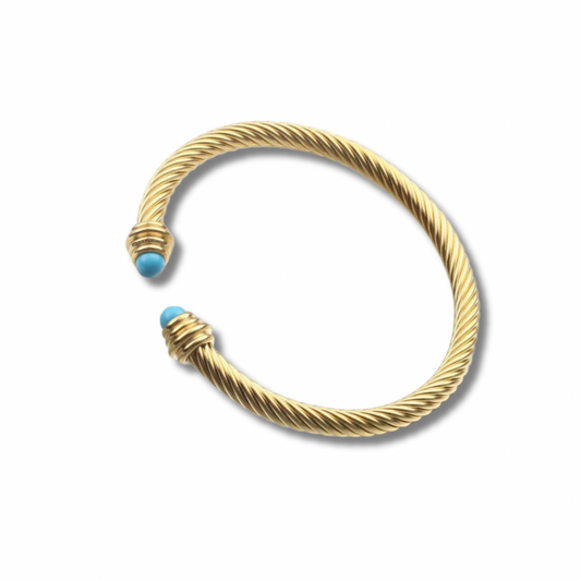 David gold bangle - blue